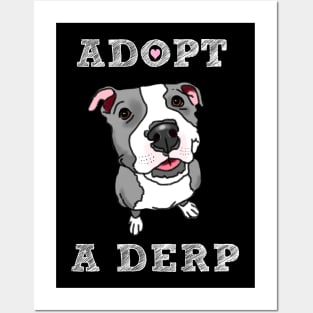 Derpy Pit Bull, Rescue Pit Bull, Pittie Mom, Rescue Dog, Adopt Don't Shop Posters and Art